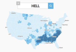 Illustration for article titled Find out Americans’ favorite swear words with this interactive map